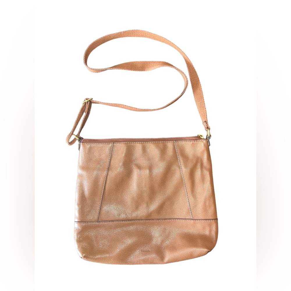 Fossil Brown Leather Crossbody Bag